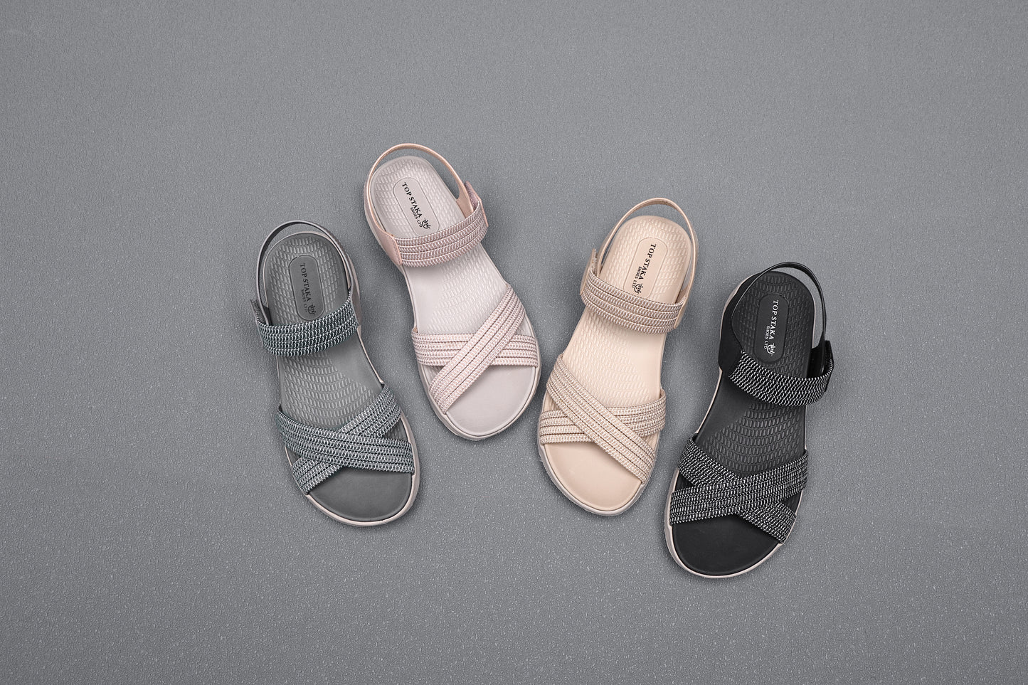 IVACHY Women's Casual Sandals - Comfortable Platform Heel, Velcro Closure, Simple Design 841