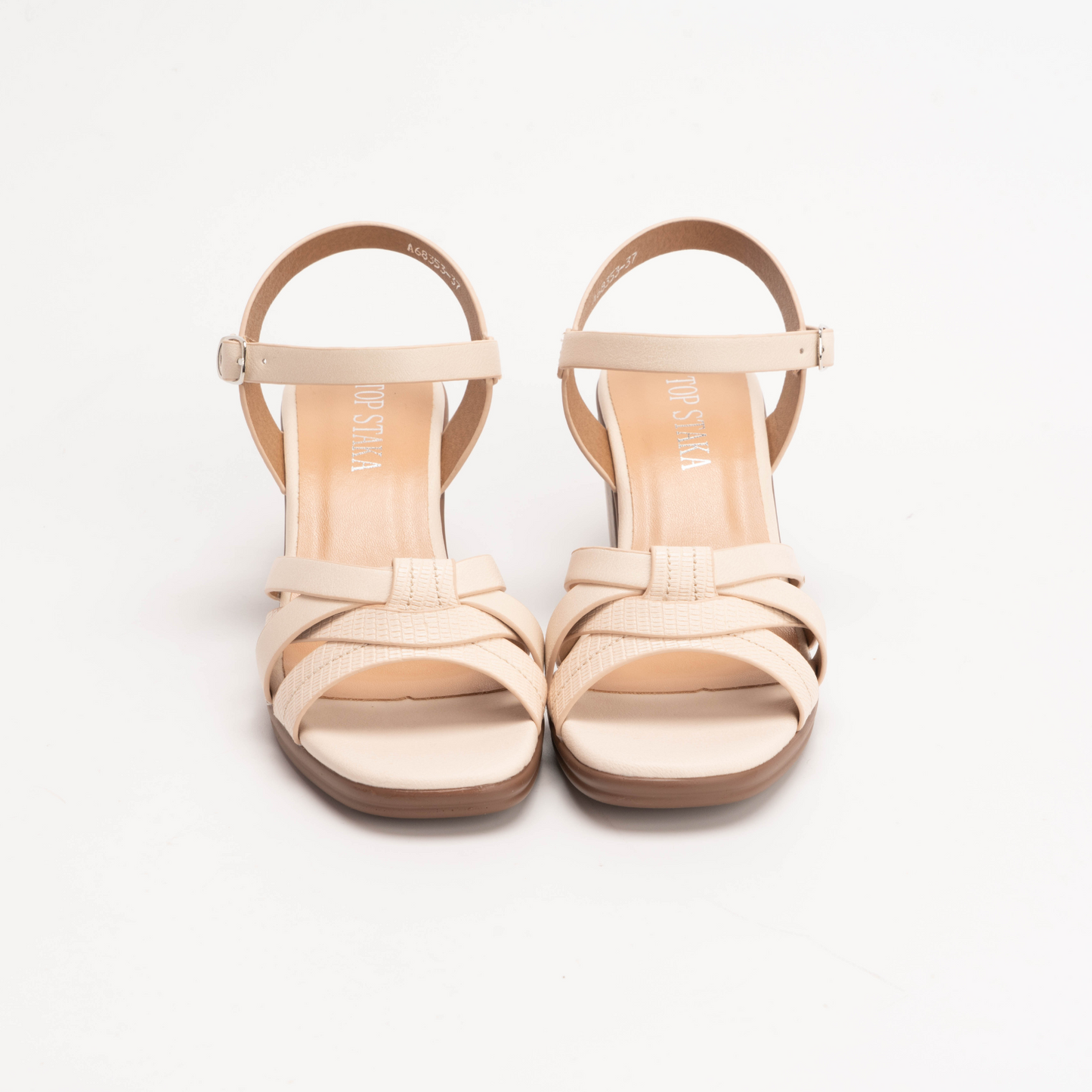 IVACHY Women’s Block Heel Sandals – Comfortable Mid Heel Shoes with Ankle Buckle A68353