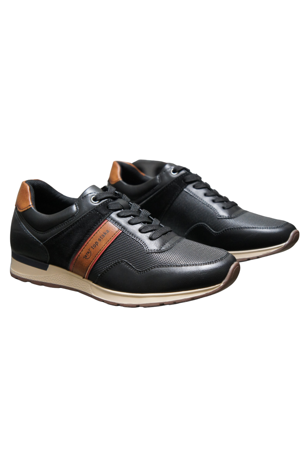 IVACHY Classic Smart Casual Comfortable Low-Top Sneakers Trainers for Men A2193 Black
