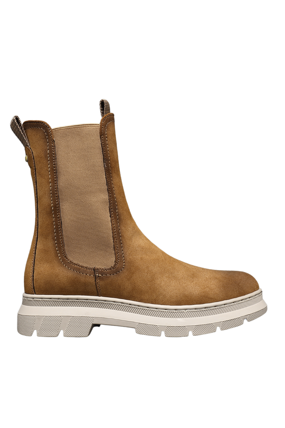 IVACHY Womens Suede Mid Calf Boots Chelsea bootie A2306 TAN