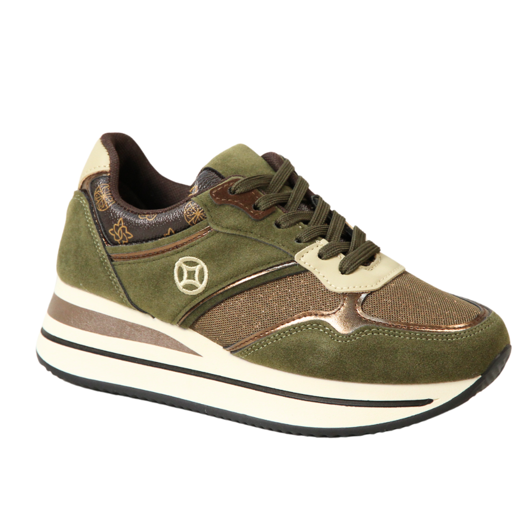 IVACHY Womens Synthetic Suede Platform Sneaker Fashion Sparkling Glitter Shoes Comfortable Stylish and Versatile- Unique and Trendy Fashion Statement