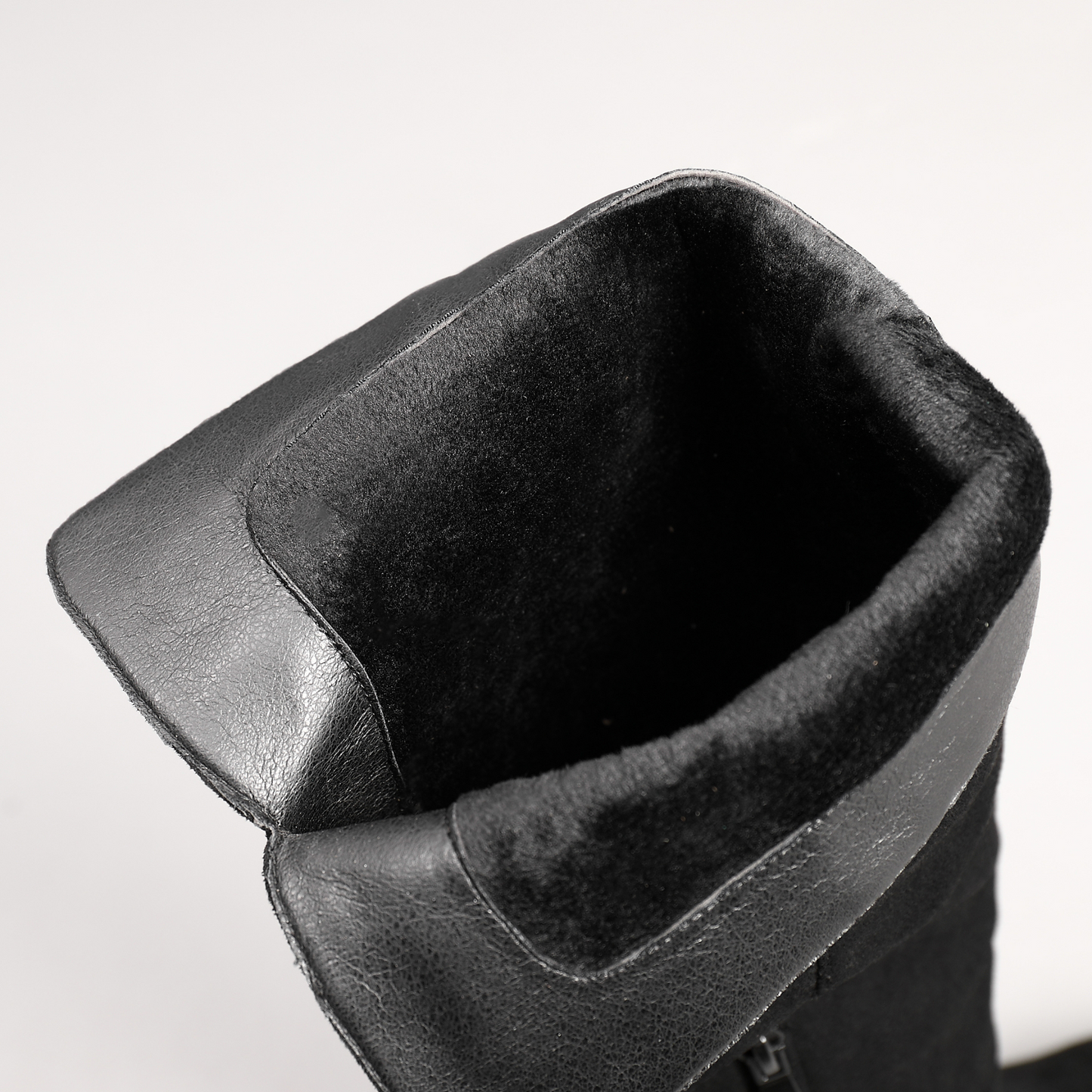 IVACHY Womens Flat Knee High Boots - Suede Shoes Studs A2357 BLACK