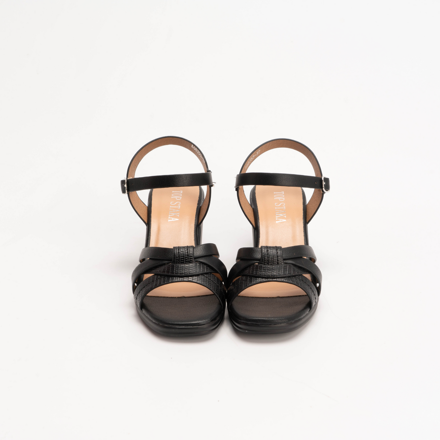 IVACHY Women’s Block Heel Sandals – Comfortable Mid Heel Shoes with Ankle Buckle A68353