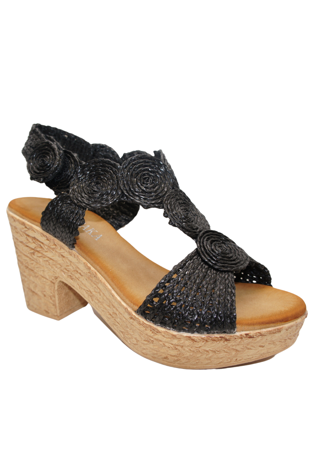 IVACHY Womens Floral Sandal Ladies Summer Block Heels Espadrille Platf