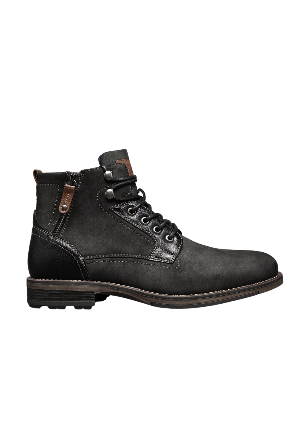 Black combat style boots best sale