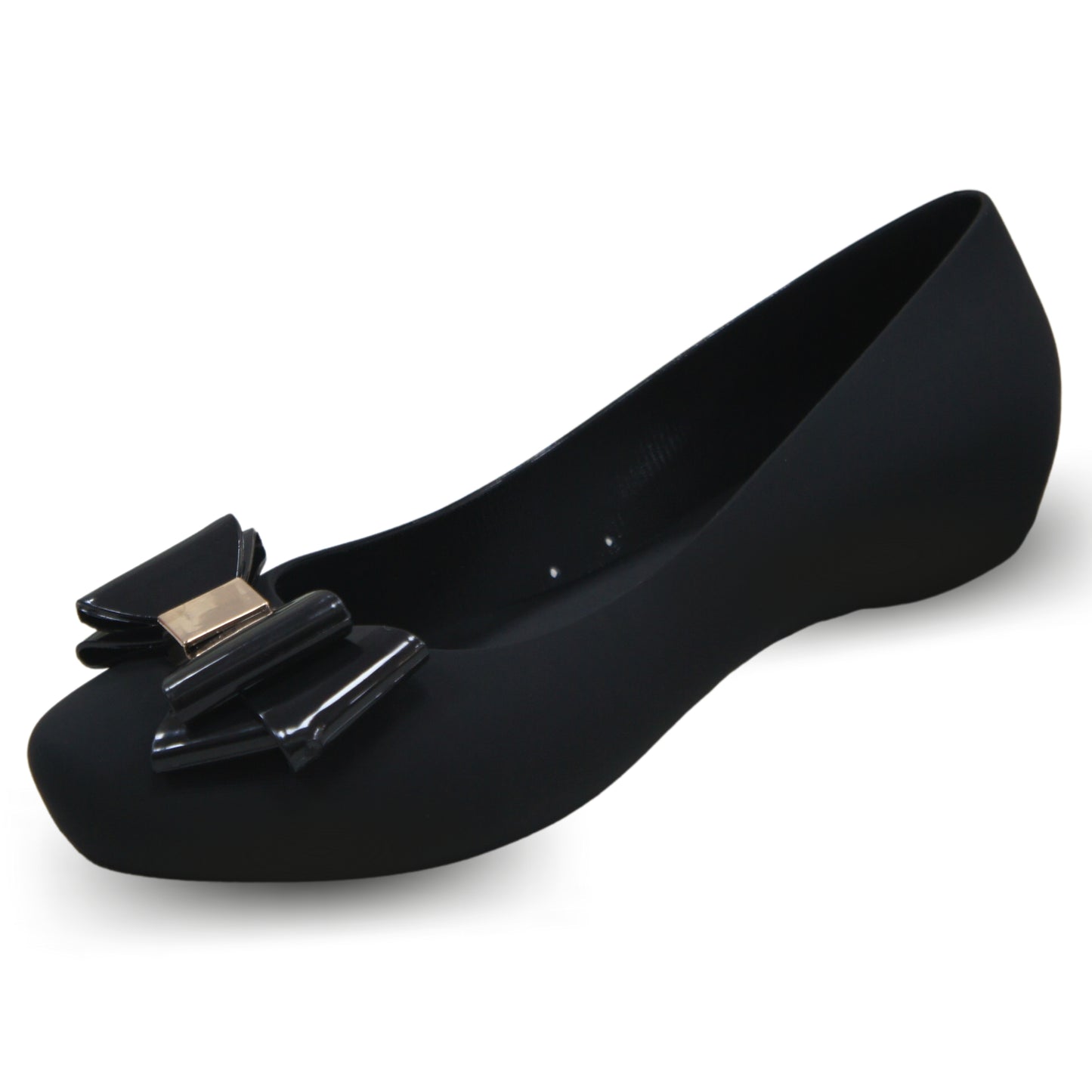 Ivachy Women Flat Jelly Ballet Shoes Black Sandal BG581