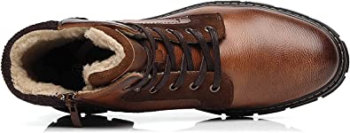 Men's Boots Zip Casual Outdoor (Fur Interior) Style A2182 TAN