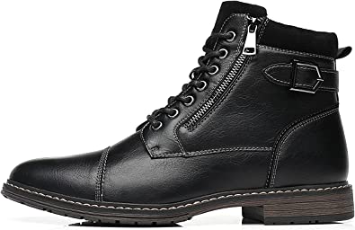 Men's Boots Smart Work Office Zip Boots Style A2188 Black