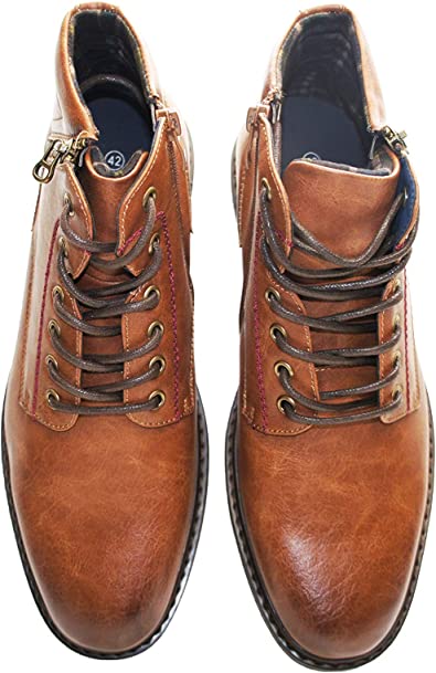 Men's Boots Smart Zip Ankle Boots Tan Style A1948