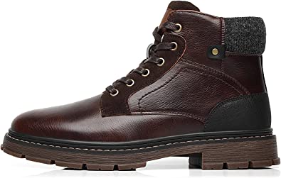 Men's Boots Zip Casual Outdoor (Fur Interior) Style A2182 Brown