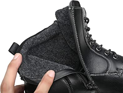 Men's Boots Smart Work Office Zip Boots Style A2188 Black