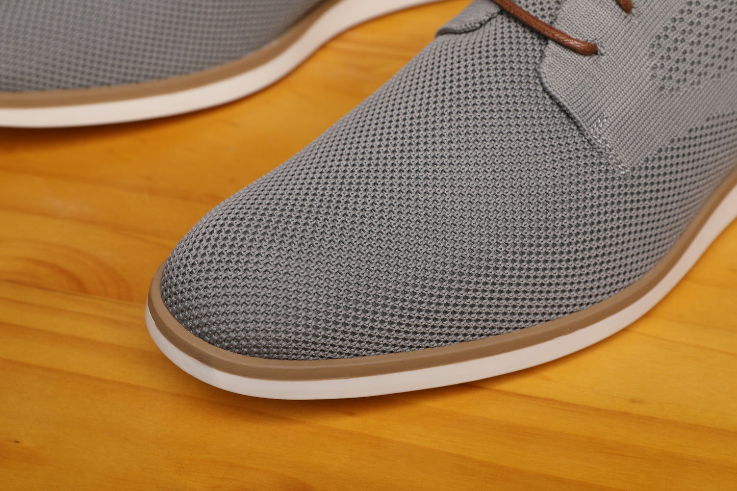 Men's Casual Knit Mesh Shoes, Smart Business Work Office Grey A2265