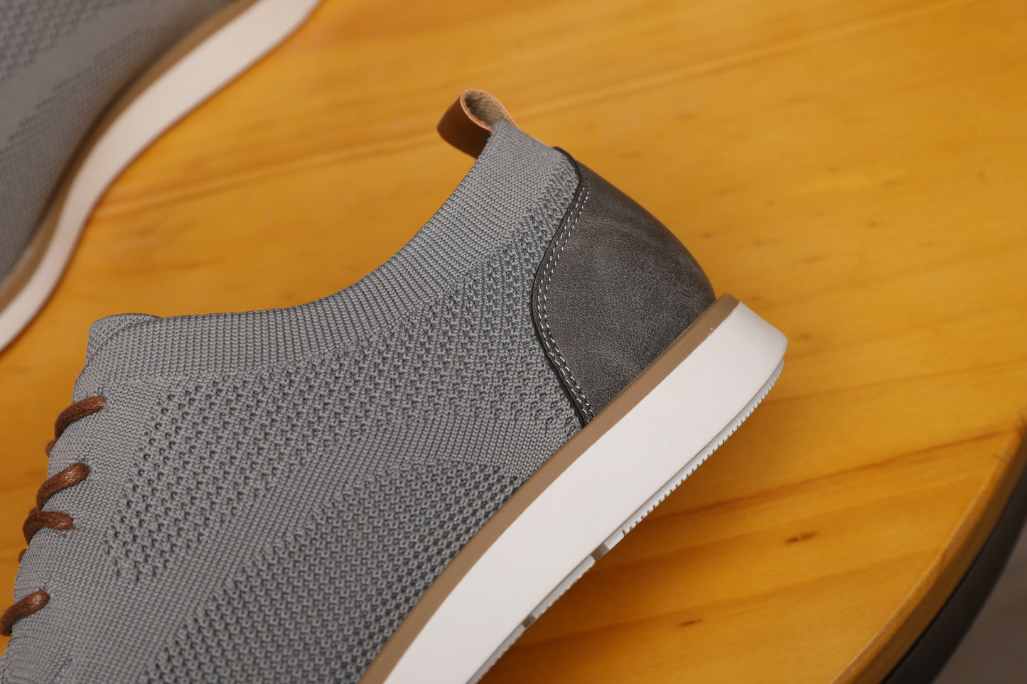 Men's Casual Knit Mesh Shoes, Smart Business Work Office Grey A2265