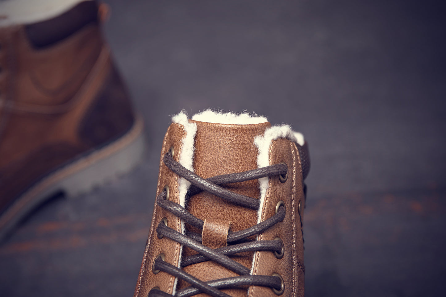 Men's Boots Winter Fur Interior Style 2186 Tan