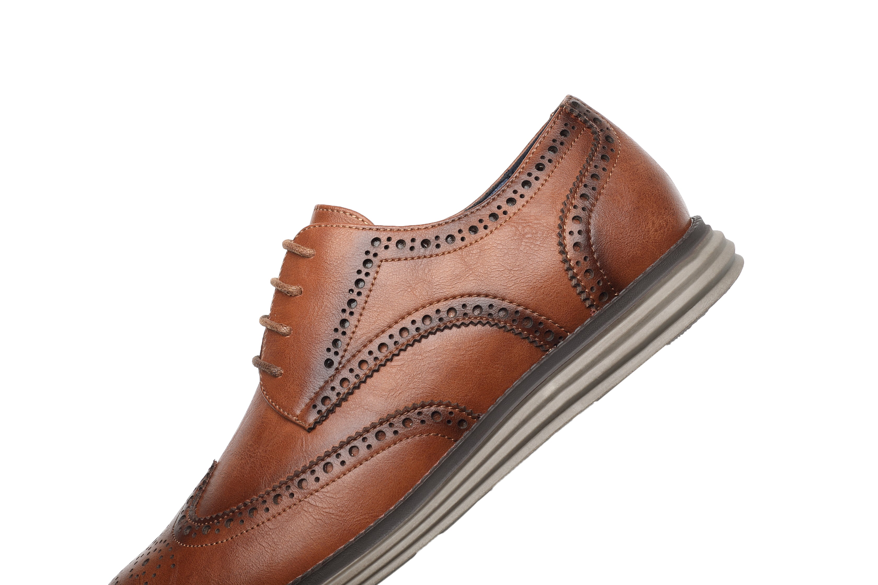 Men's Lace-Up Oxford Brogue Shoes - Lightweight, Memory Foam, For Business, Weddings & Casual Work
