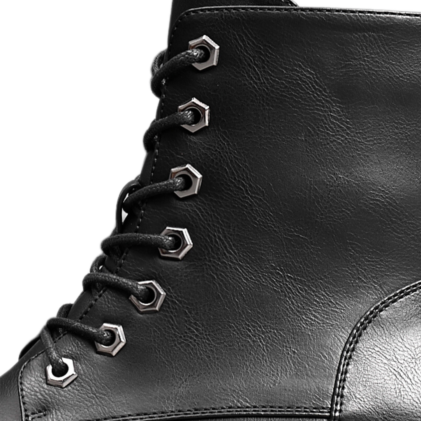 IVACHY Women Insulated Chunky Ankle Boots- Combat Style 2372BOOTS (Black)