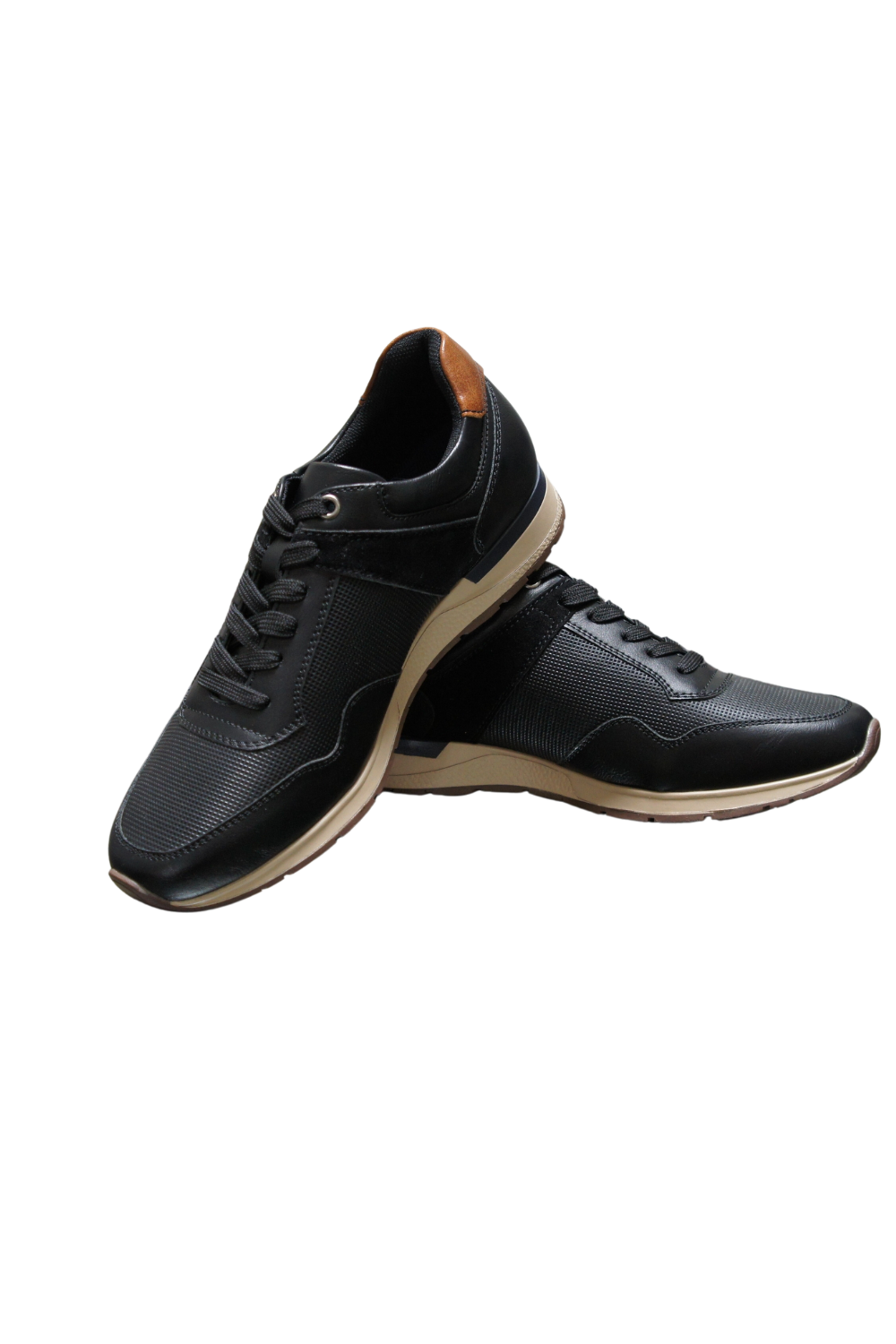 Smart casual hot sale black trainers