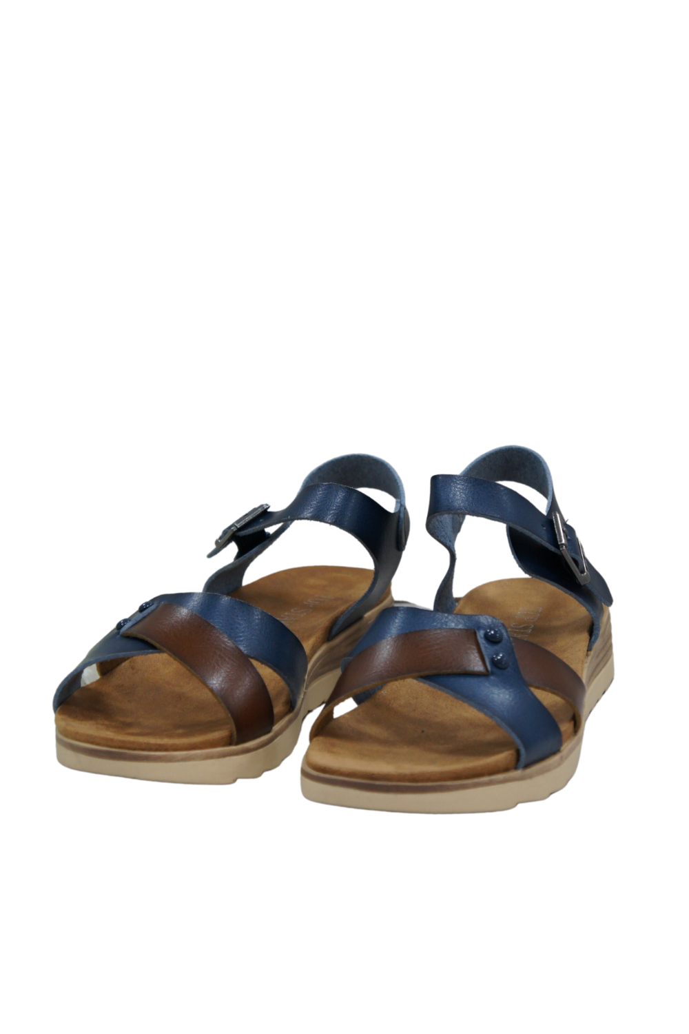 IVACHY plain sandals strappy simple flats sandals A68070 BLUE