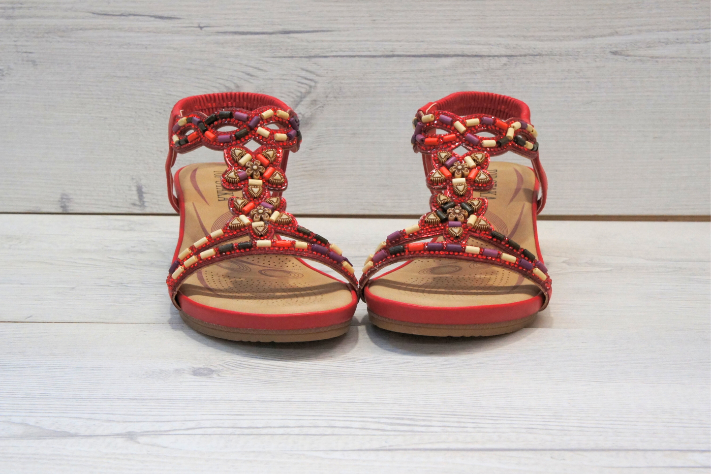 IVACHY Womens sandals bohemian styles A68122 RED