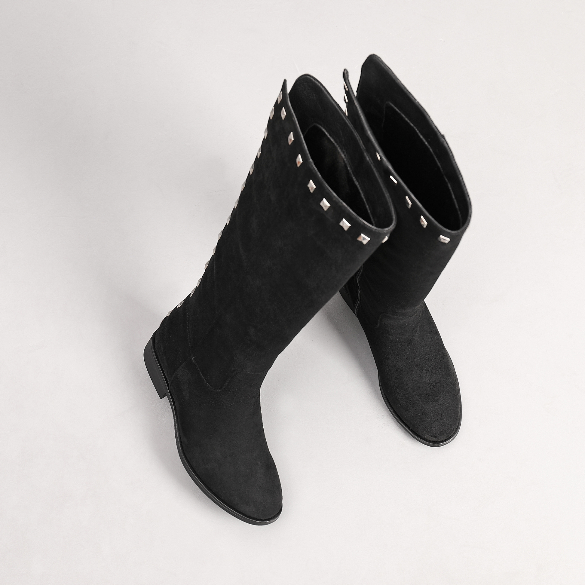 Ladies flat knee high boots uk sales