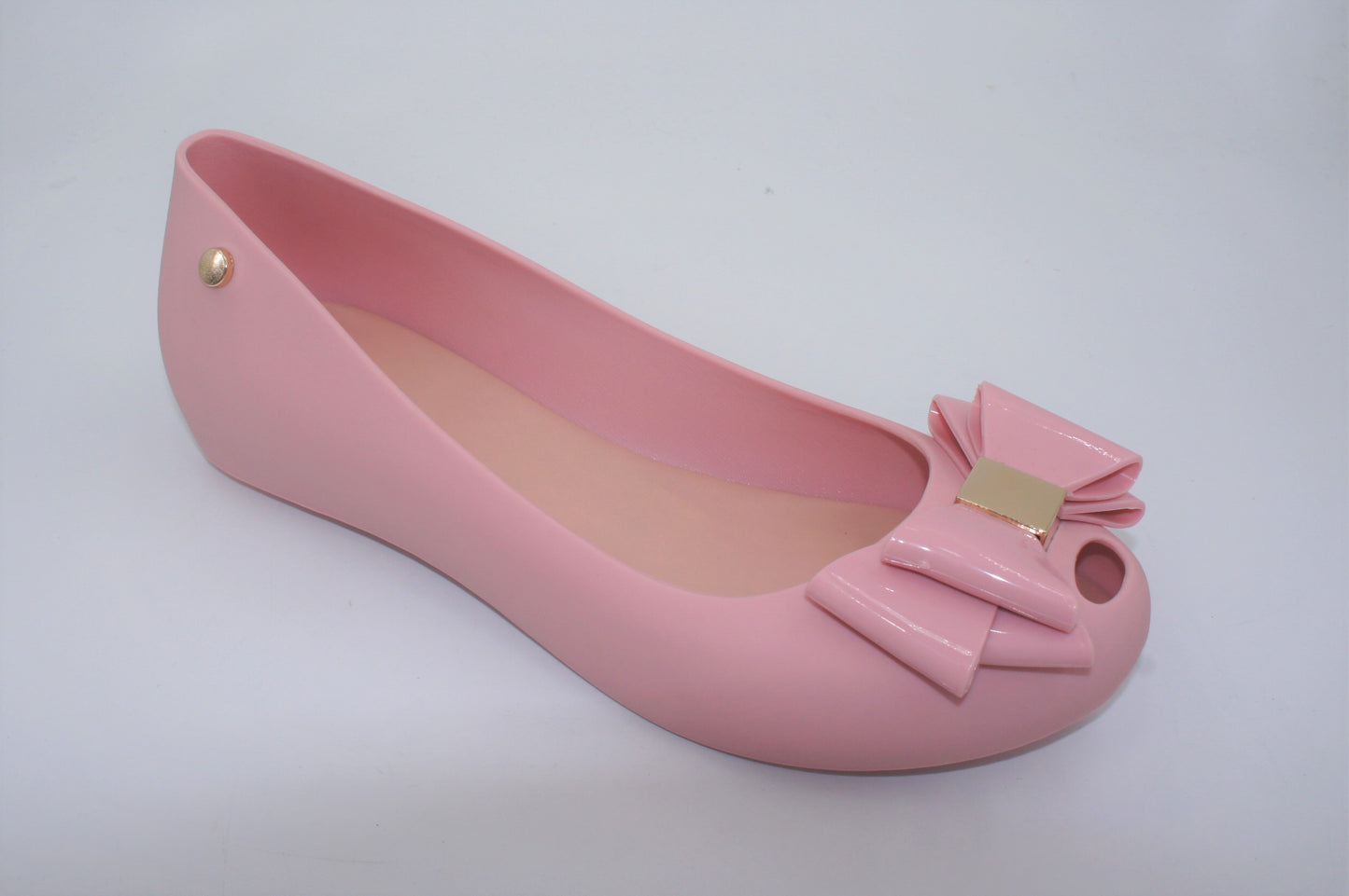 Women Flat Jelly Ballet Slip-On Peep Toe Shoes Sandal BG-506 PINK