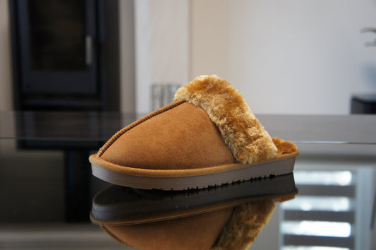 Womens Cozy Slippers Winter A9032 TAN