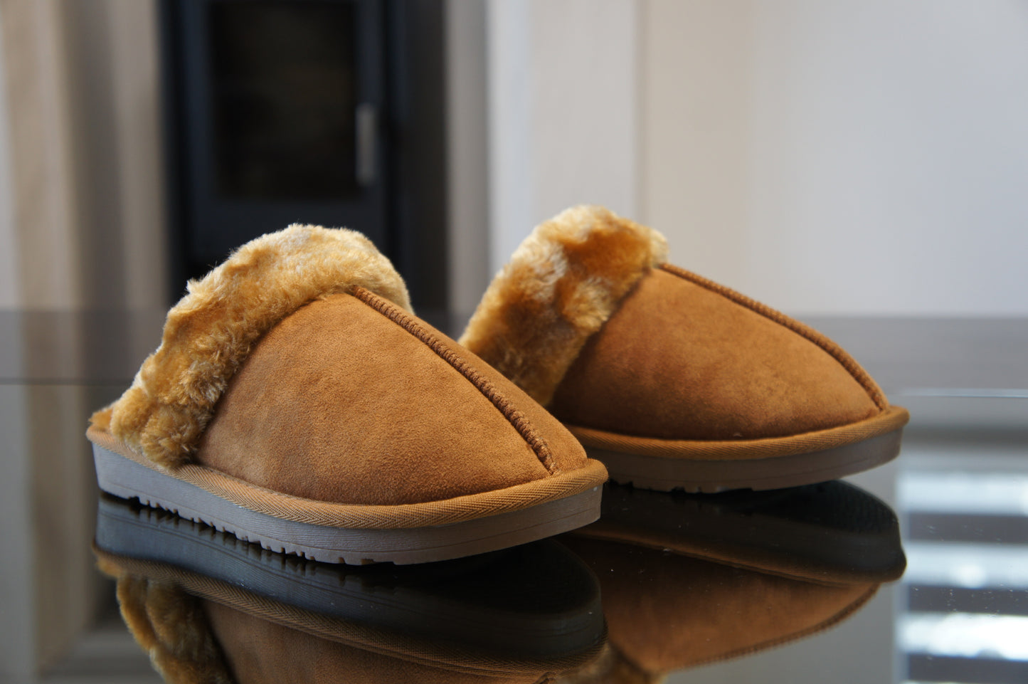 Womens Cozy Slippers Winter A9032 TAN