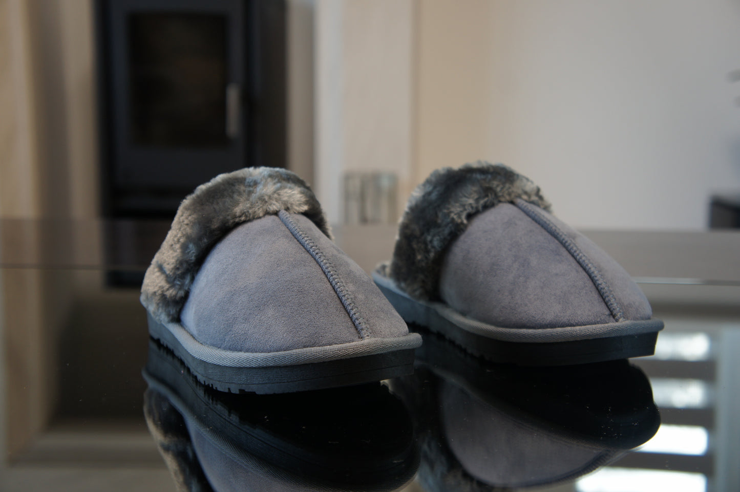 Womens Cozy Slippers Winter A9032 GREY