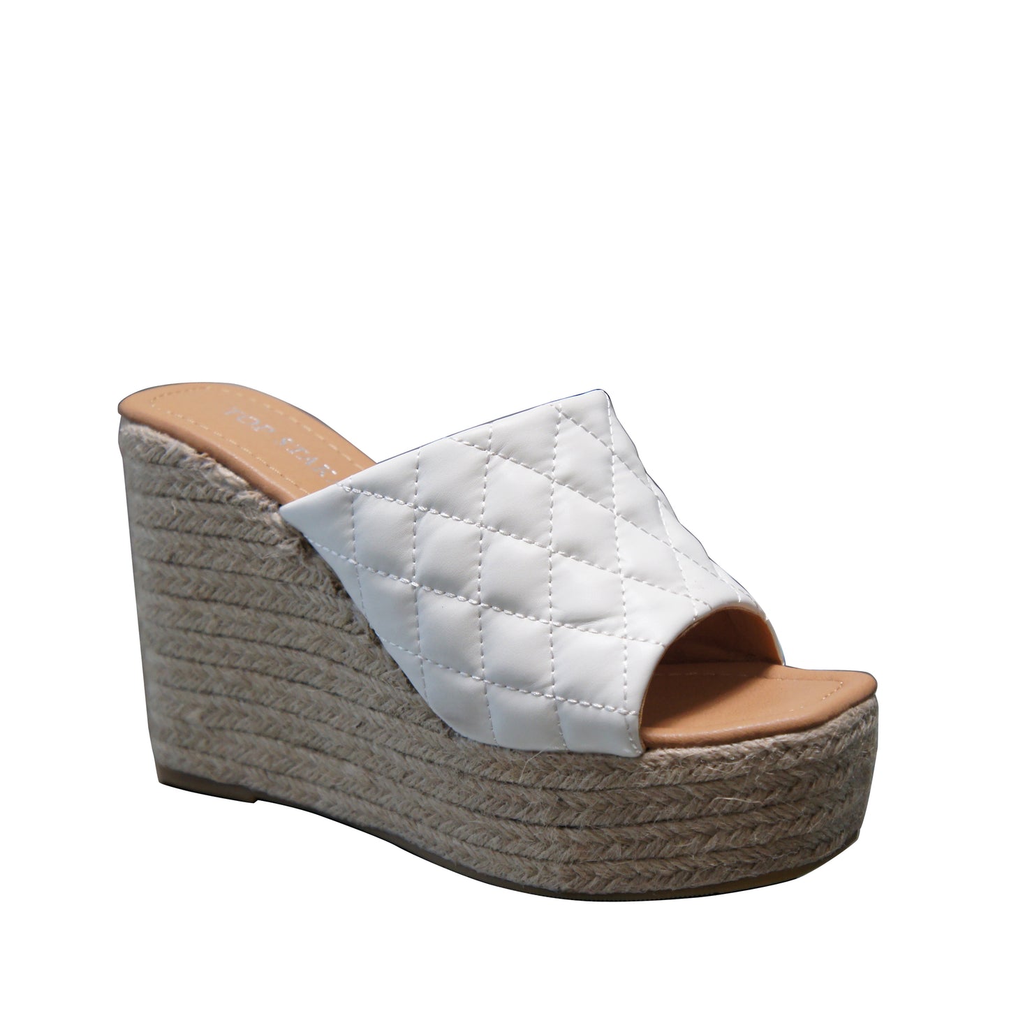 IVACHY Womens Summer Open Toe Espadrille Sandals with Woven Platform Wedge Heels BG-806 WHITE