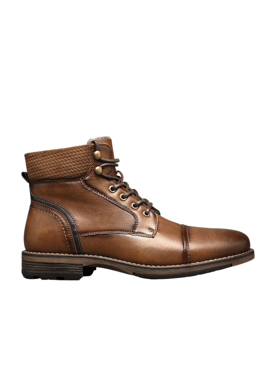 IVACHY Mens Boots combat style insulated- cap toe A2302 TAN