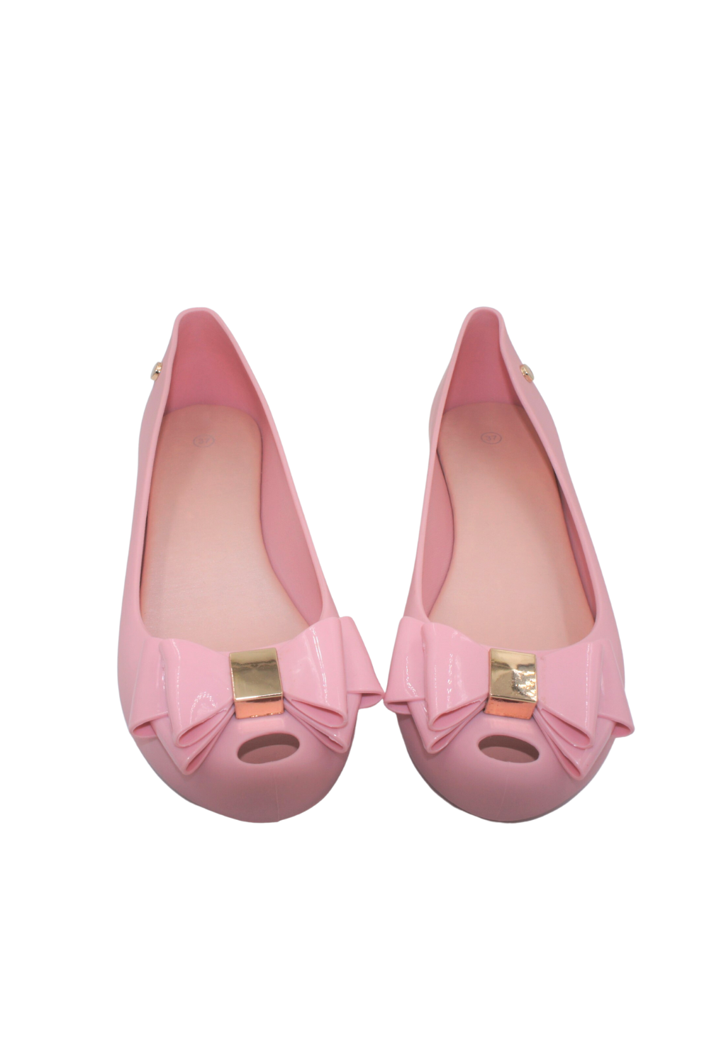 Women Flat Jelly Ballet Slip-On Peep Toe Shoes Sandal BG-506 PINK