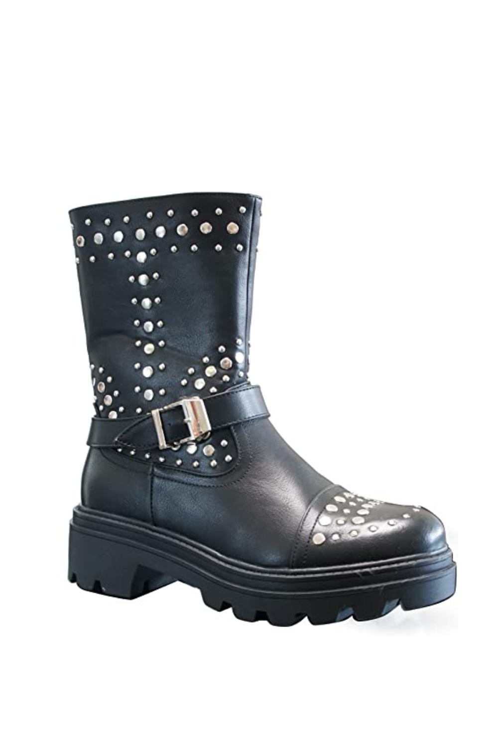 Women Boots Chunky Black A9026