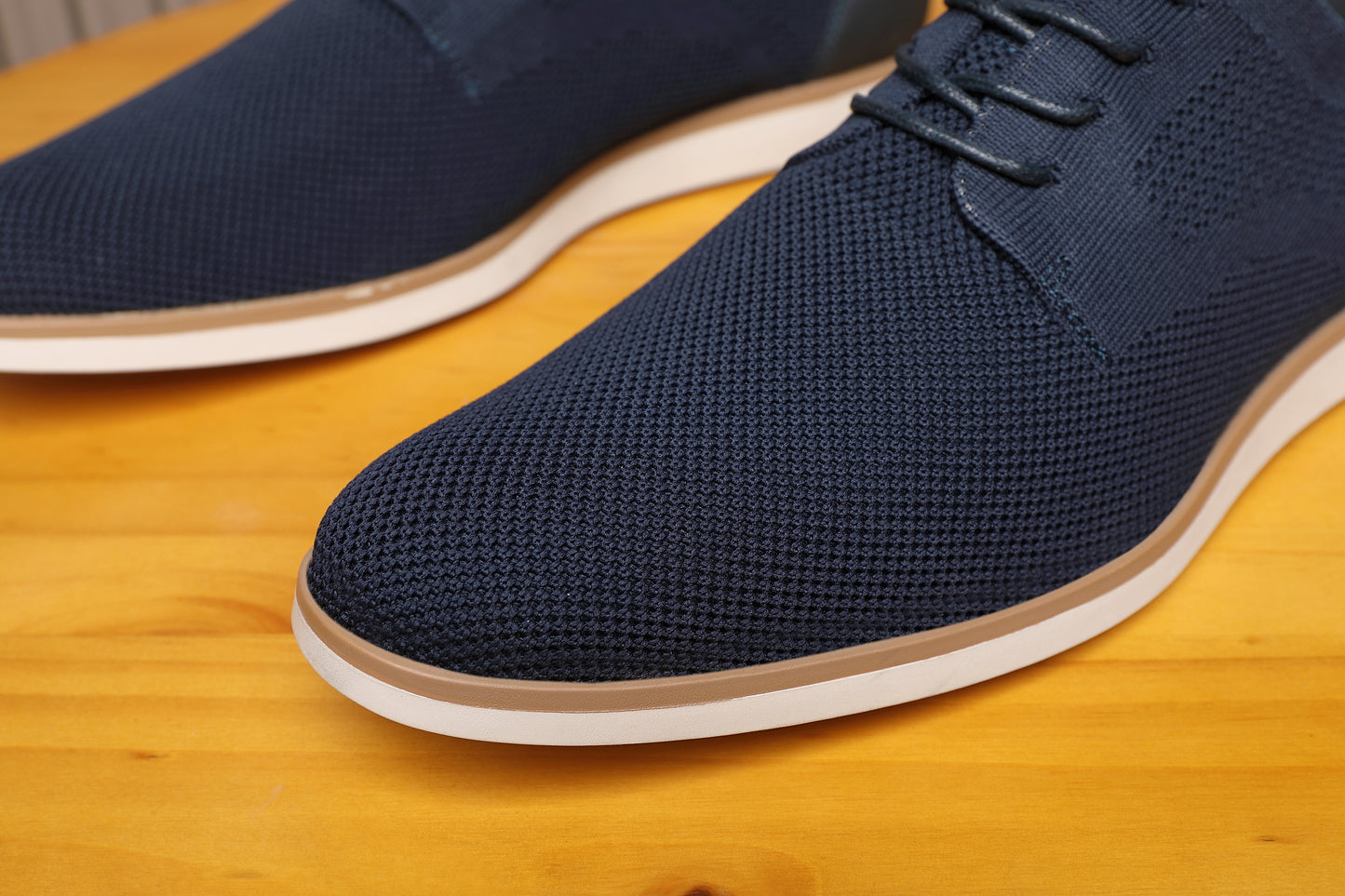 Men's Casual Knit Mesh Shoes, Smart Business Work Office Blue A2265