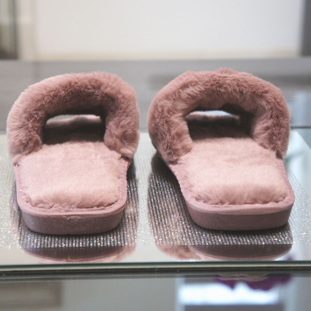 Women Fluffy Slippers Pink 2110