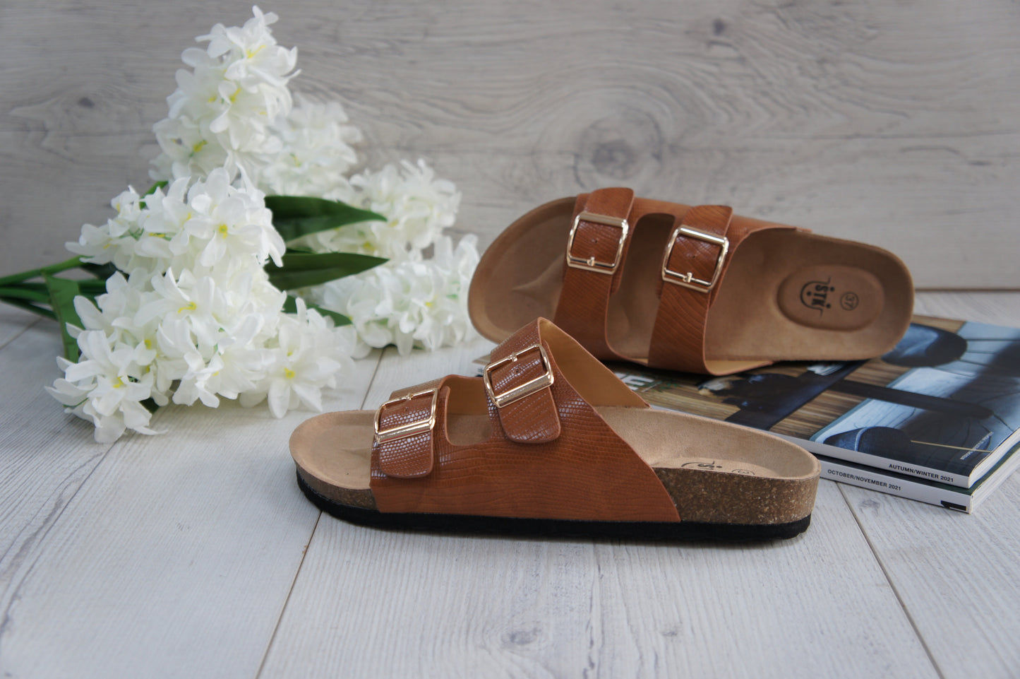 Women Summer Slip On Slide Sandals Camel BG2311