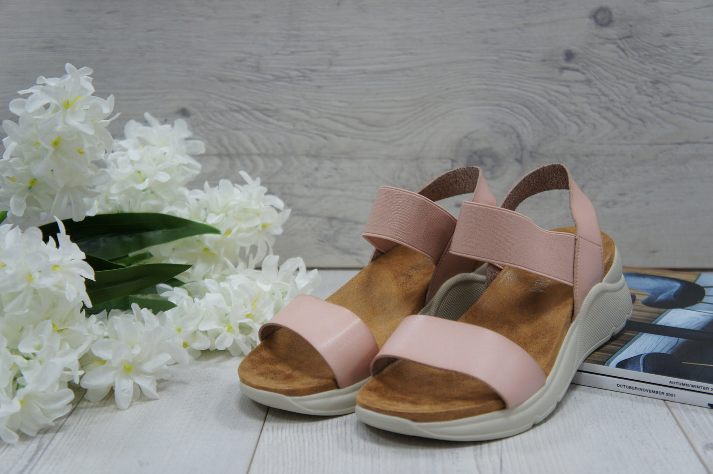 Womens Summer Elastic Strap sandals A68017 Pink