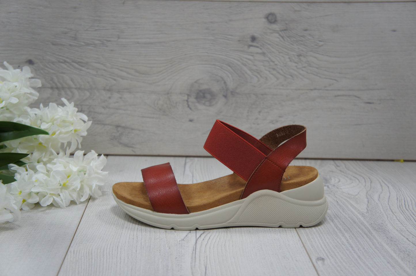 Womens Summer Elastic Strap sandals A68017 BROWN