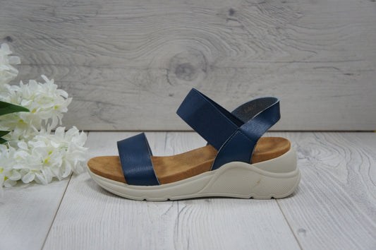 Womens Summer Elastic Strap sandals A68017 Blue