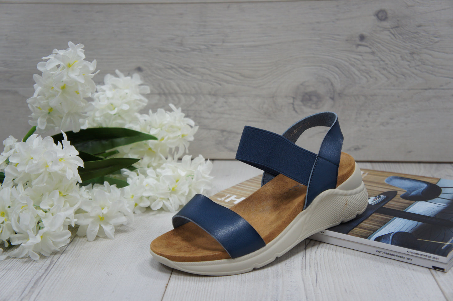 Womens Summer Elastic Strap sandals A68017 Blue