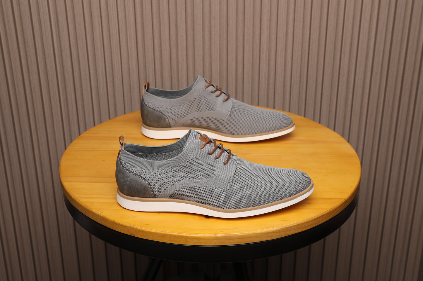 Men's Casual Knit Mesh Shoes, Smart Business Work Office Grey A2265