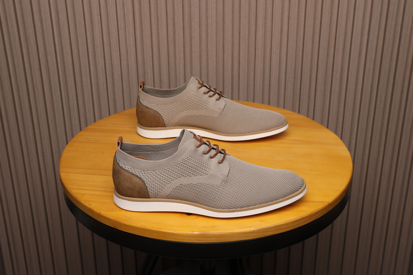 Men's Casual Knit Mesh Shoes, Smart Business Work Office Beige A2265